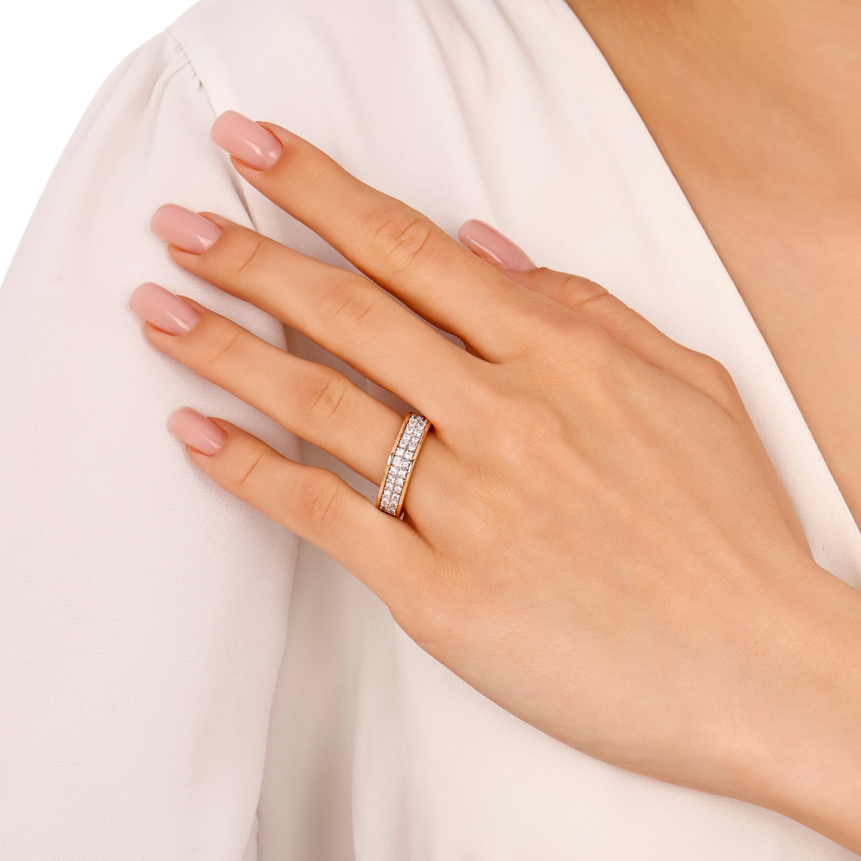 Pırlanta 0.54 Ct. Fantezi Rose Yüzük 18K