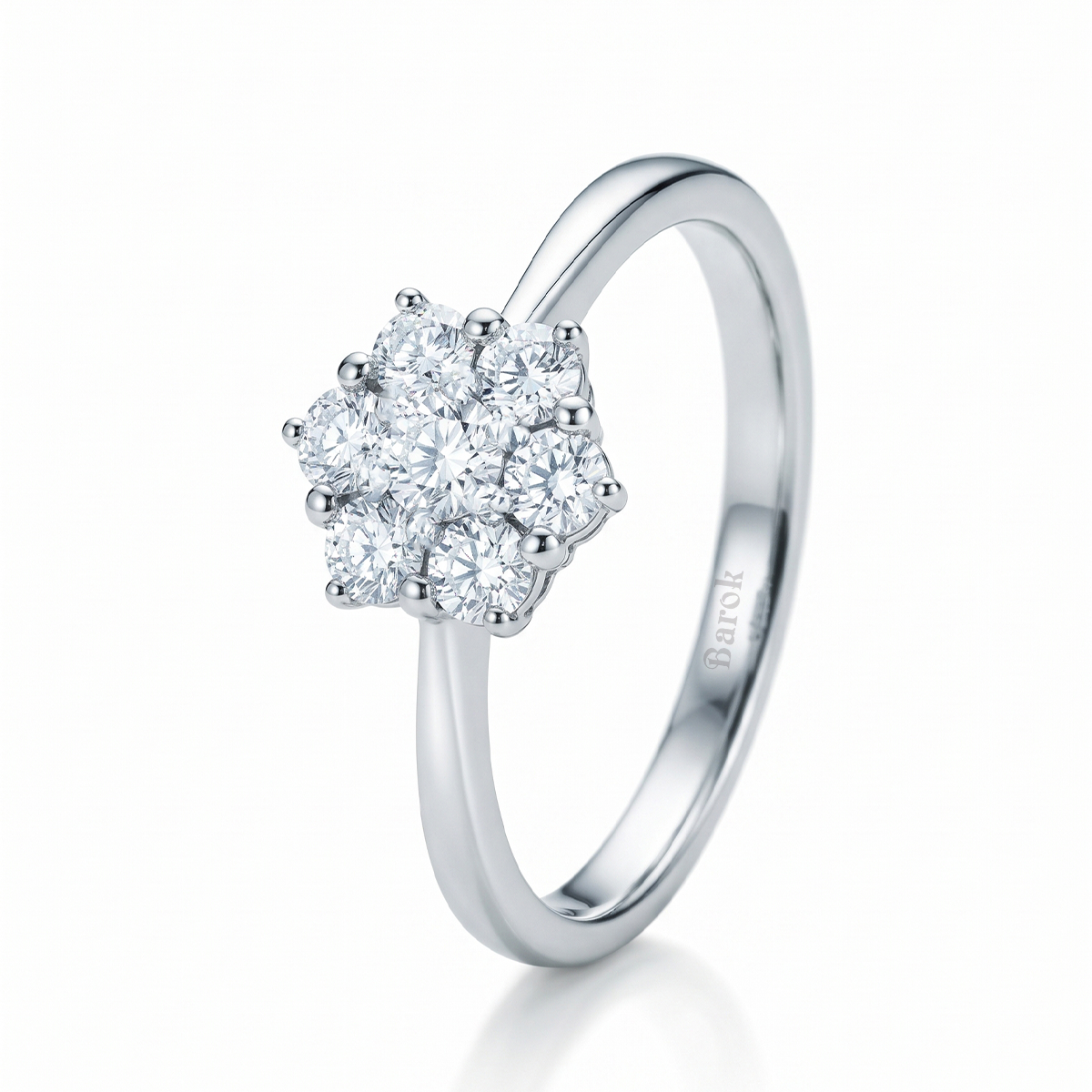 Pırlanta 0.82 Ct. Çicek Fantezi Yüzük 18K