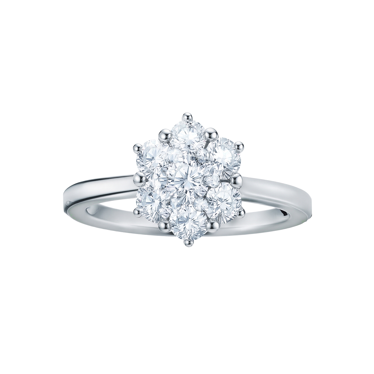 Pırlanta 0.82 Ct. Çicek Fantezi Yüzük 18K