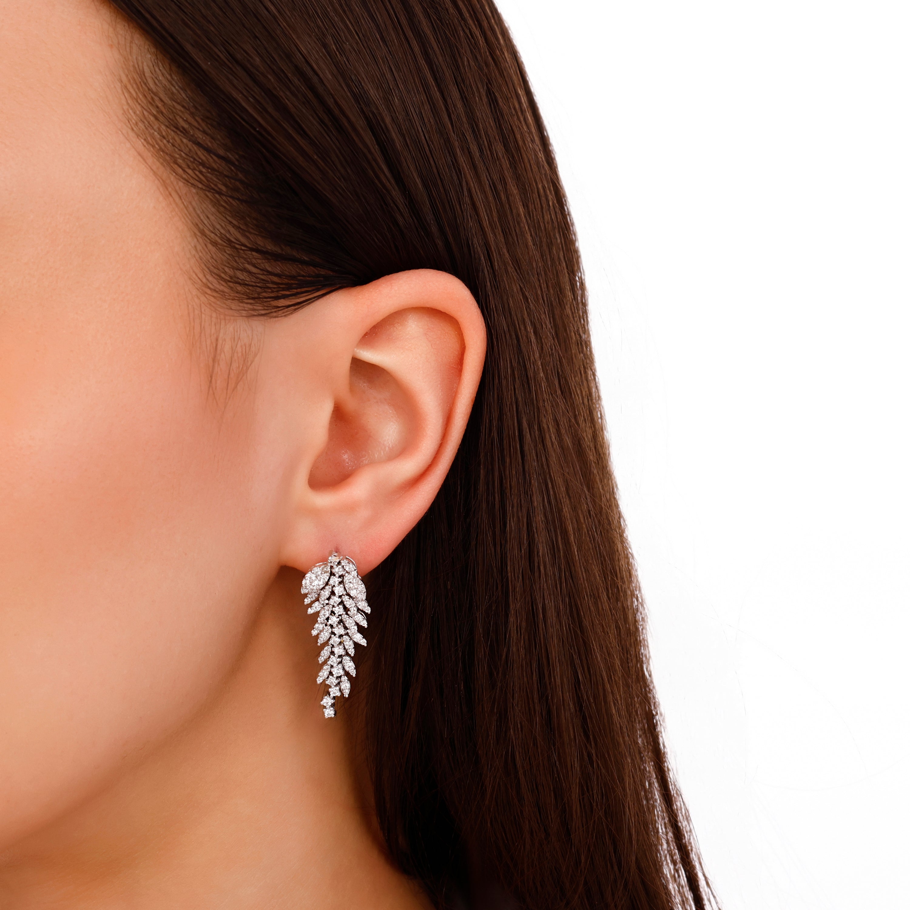 Pırlanta 1.67 Ct. Vincia Fantezi Küpe 18K