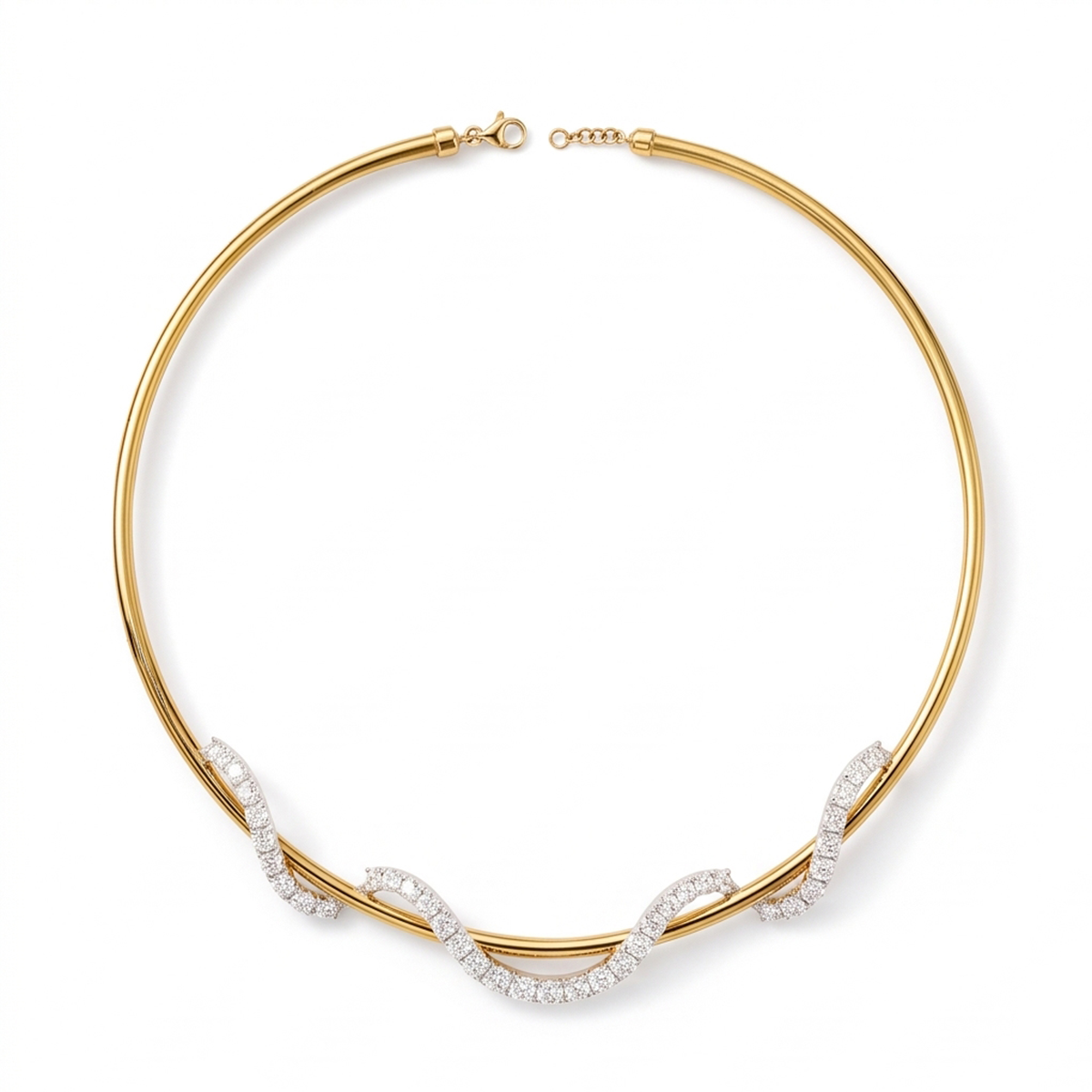 Pırlanta 5.58 Ct. Sarmal Altın Chocker 14K