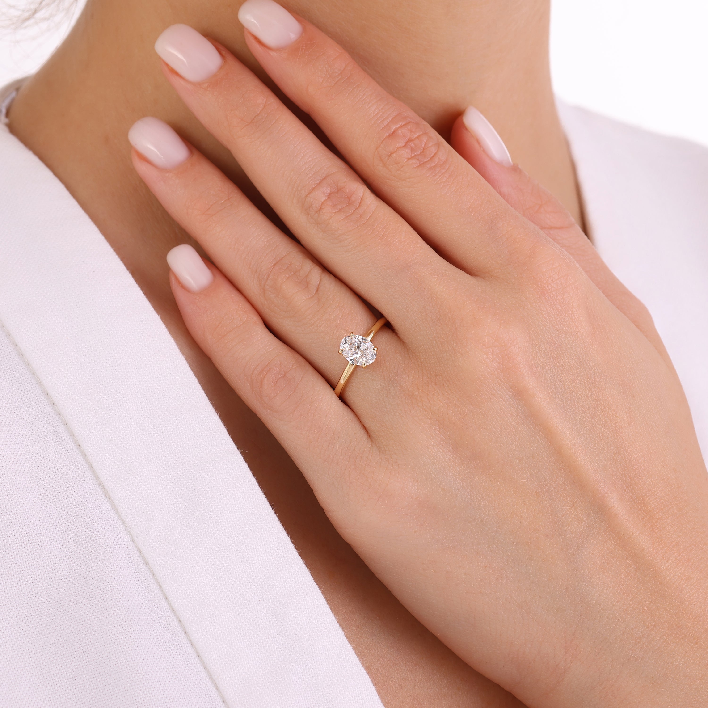 Oval Pırlanta HRD Tektaş 1.00 E SI2 Altın 18K