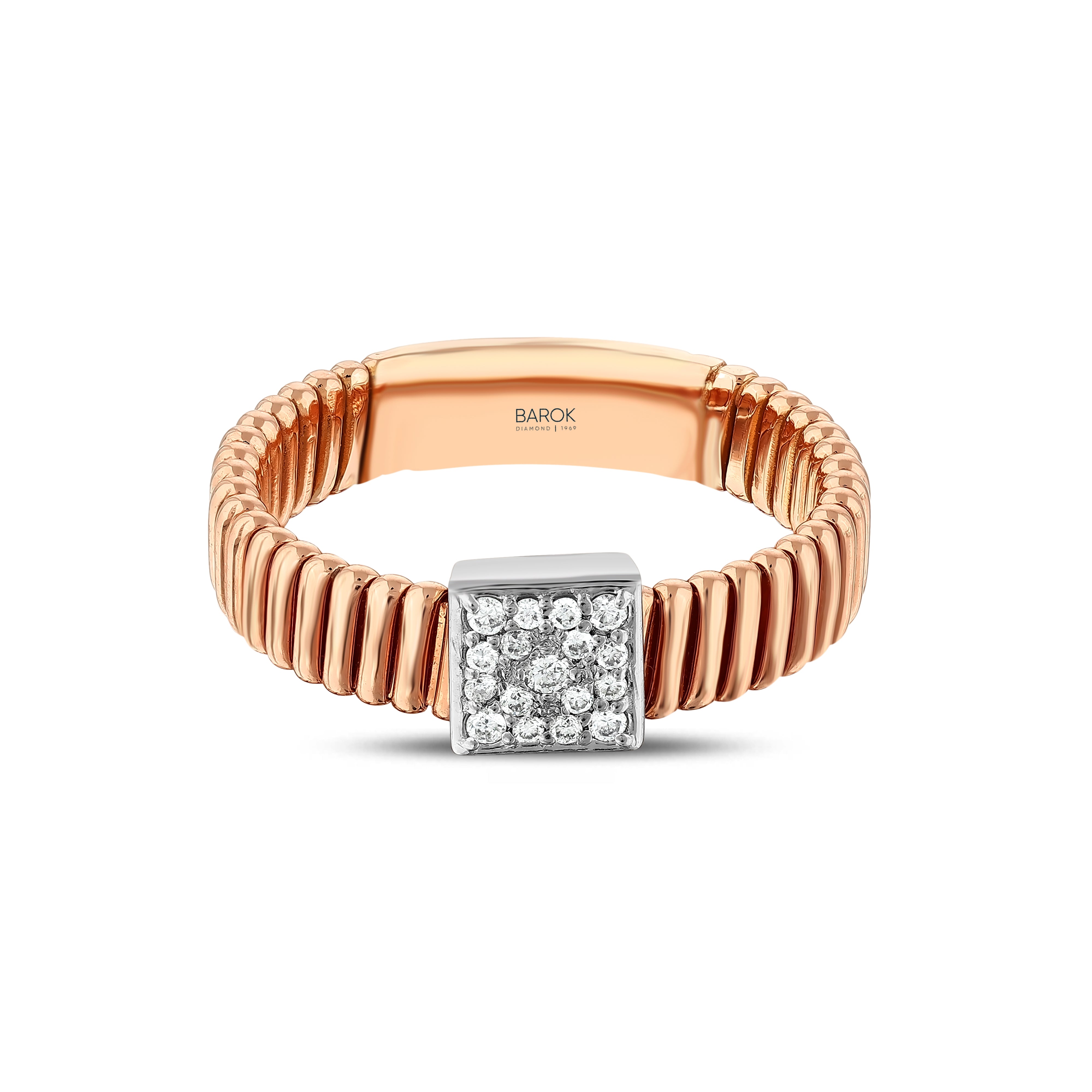 Pırlantalı 0.08 Ct. Cirrosea Rose Fantezi Yüzük 18K