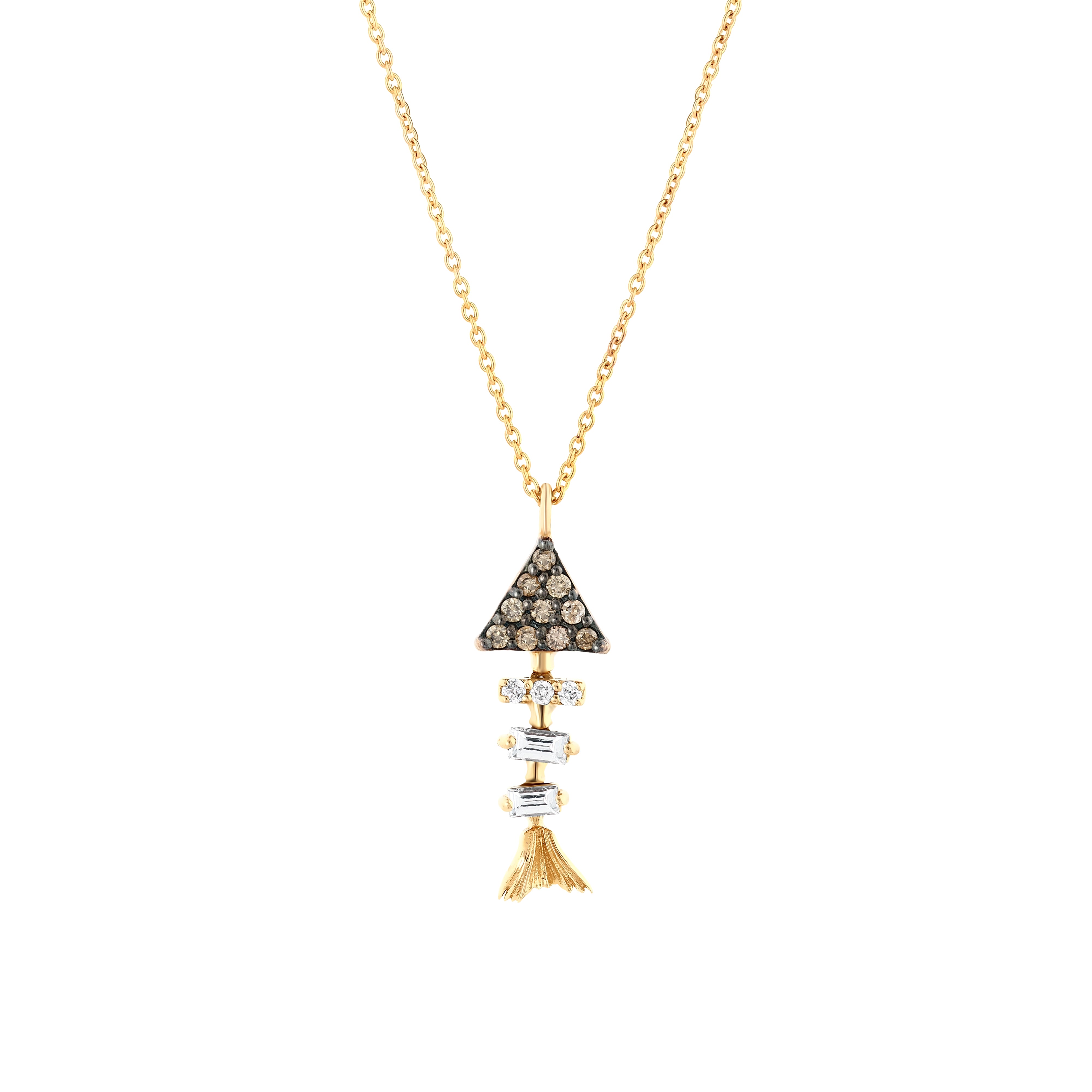 Pırlantalı 0.12 Ct. Gold Stenora Kolye 14K