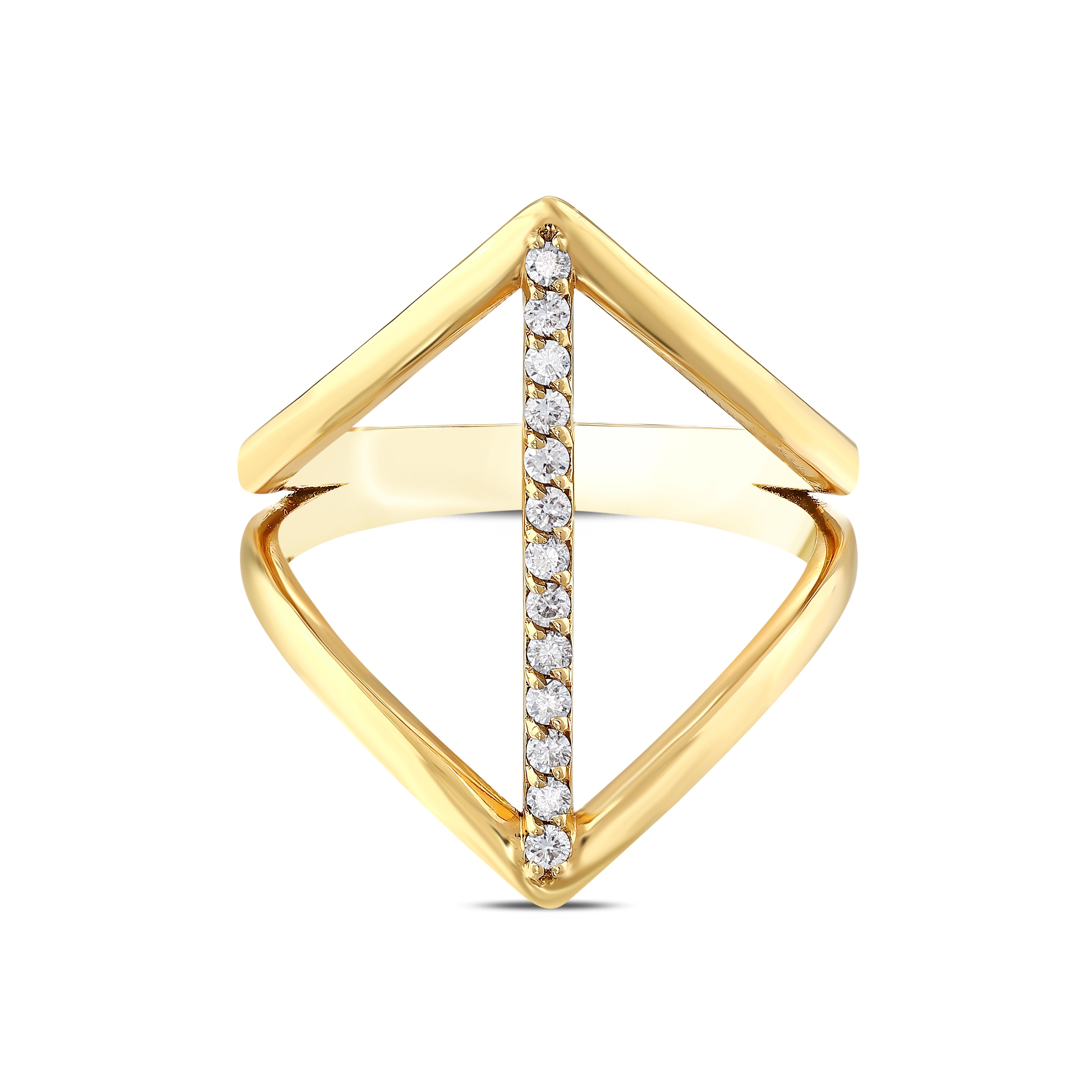 Pırlantalı 0.18 Ct. Auretincta Altın Fantezi Yüzük 18K