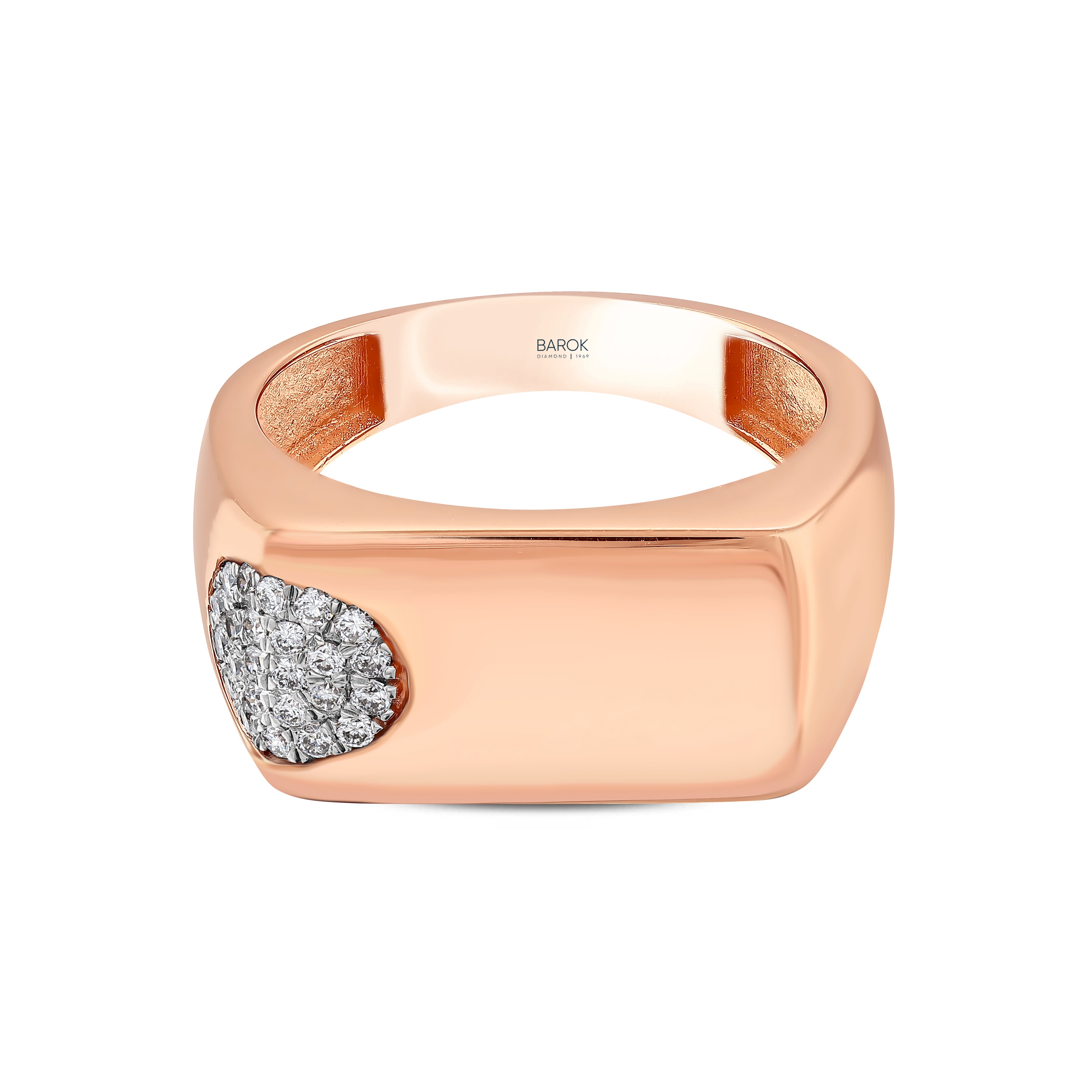 Pırlantalı 0.21 Ct. Rose Fantezi Yüzük 14K