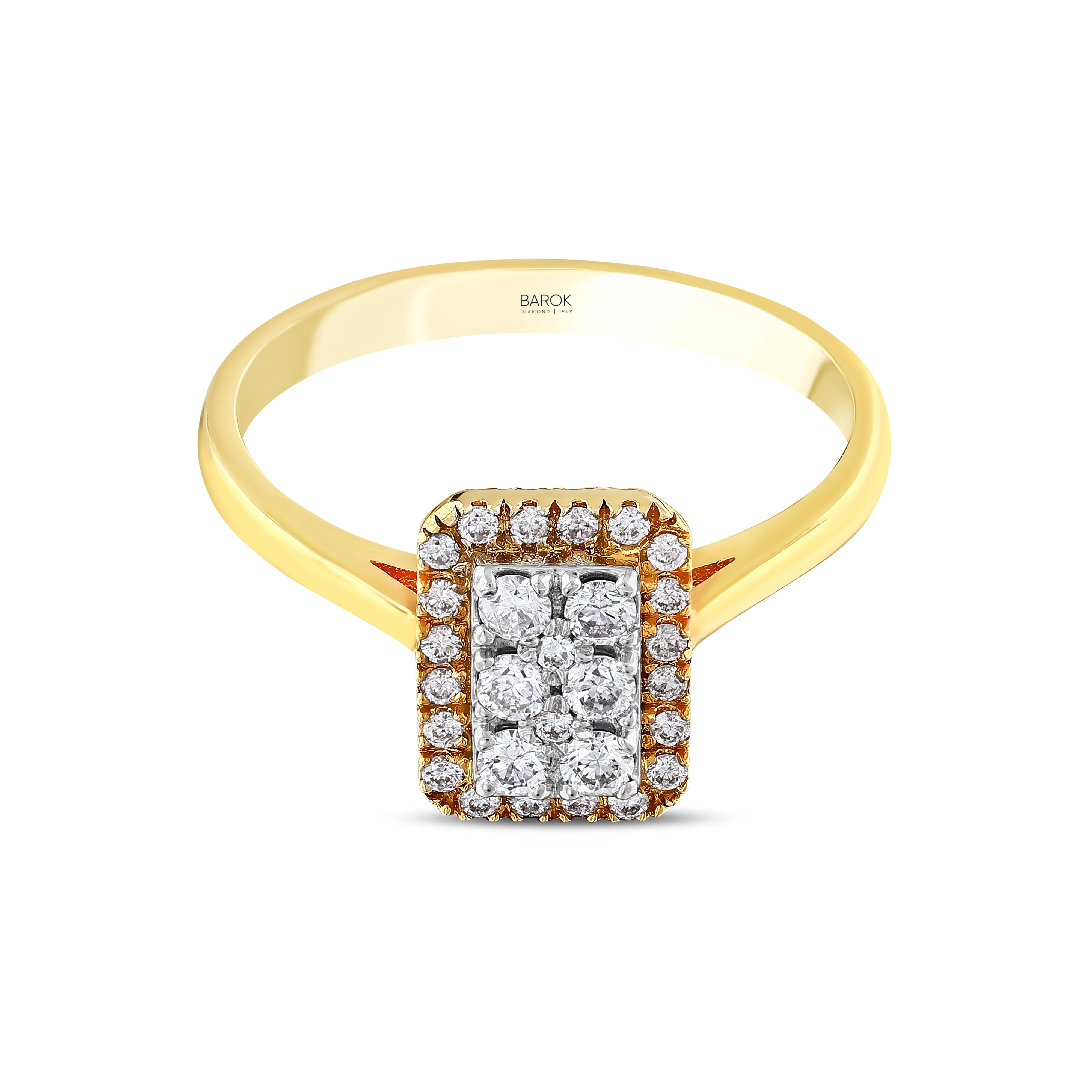 Pırlantalı 0.33 Ct. Panchrysia Altın Fantezi Yüzük 18K