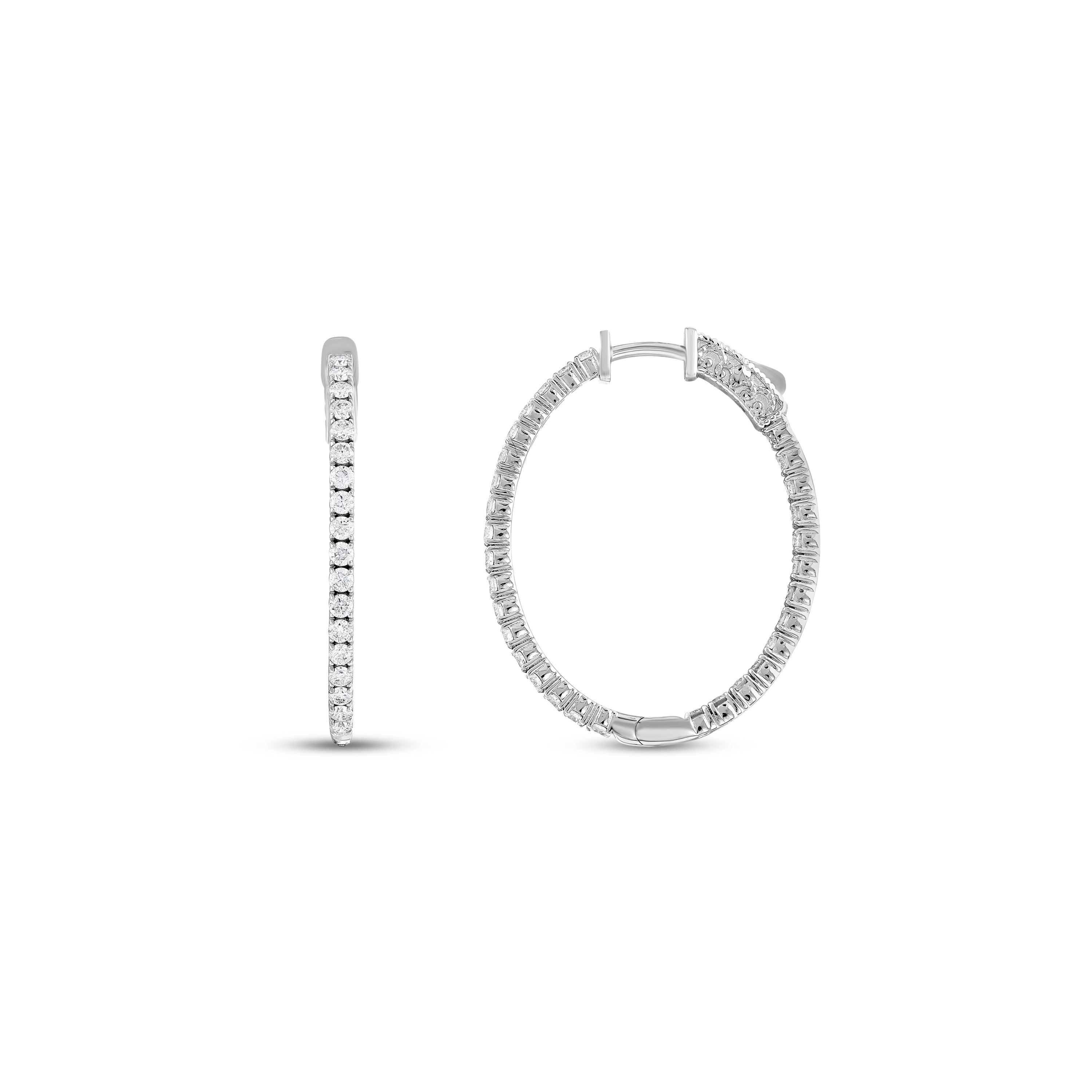 Pırlantalı 2.05 Ct. Caldaria Halka Küpe 14K