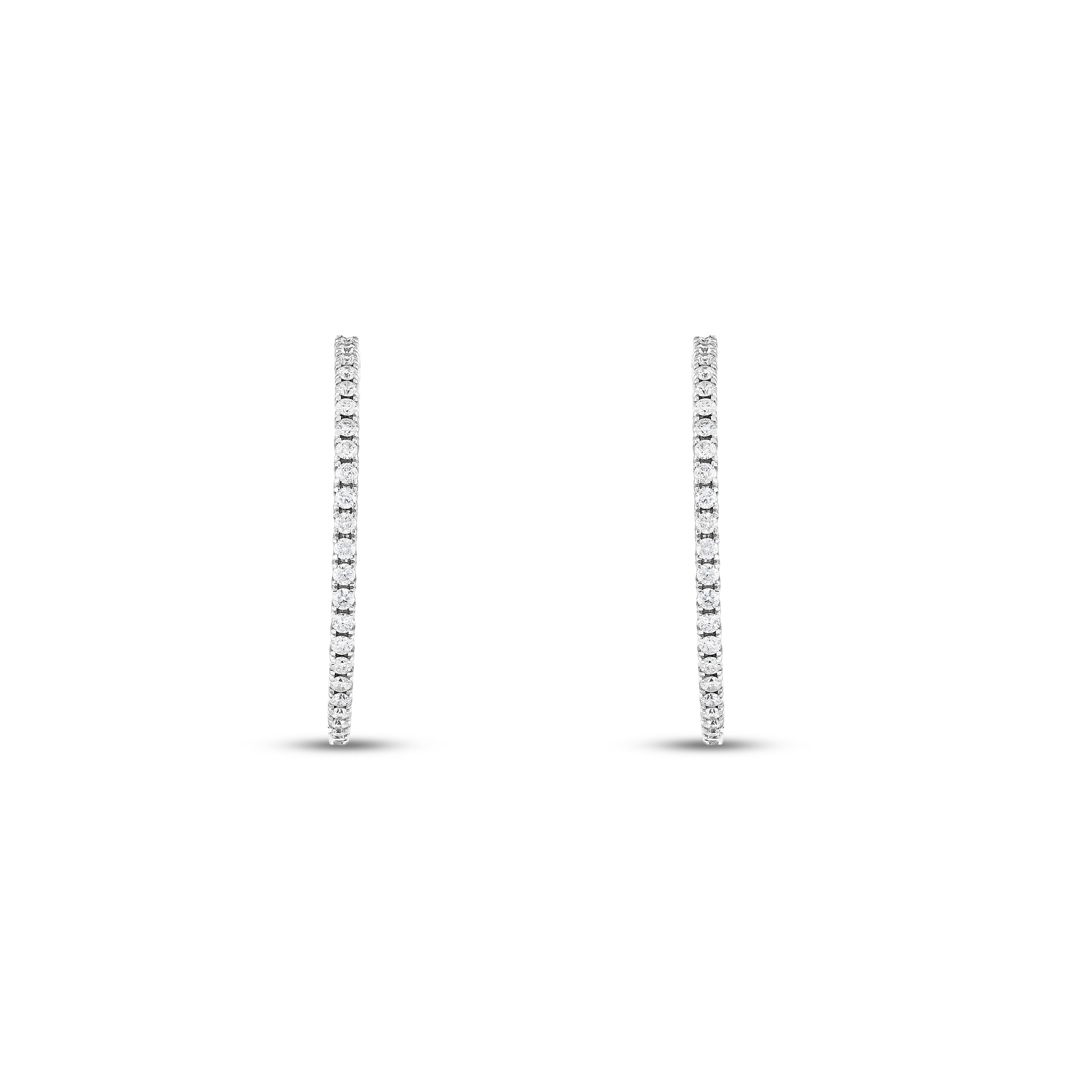 Pırlantalı 2.61 Ct. Halka Vaporia Küpe 14K