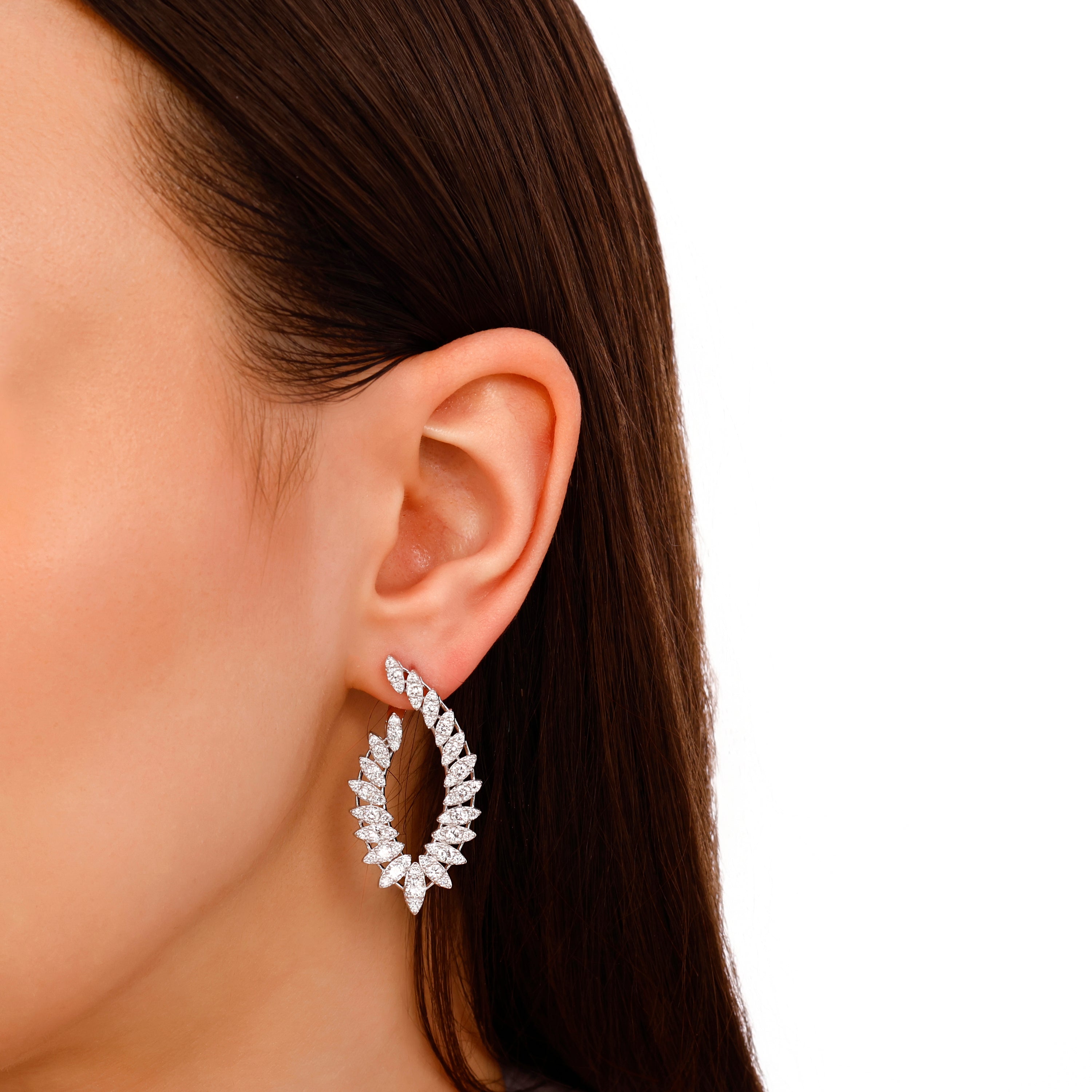 Pırlantalı 3.17 Ct. Thymia Fantezi Küpe 18K