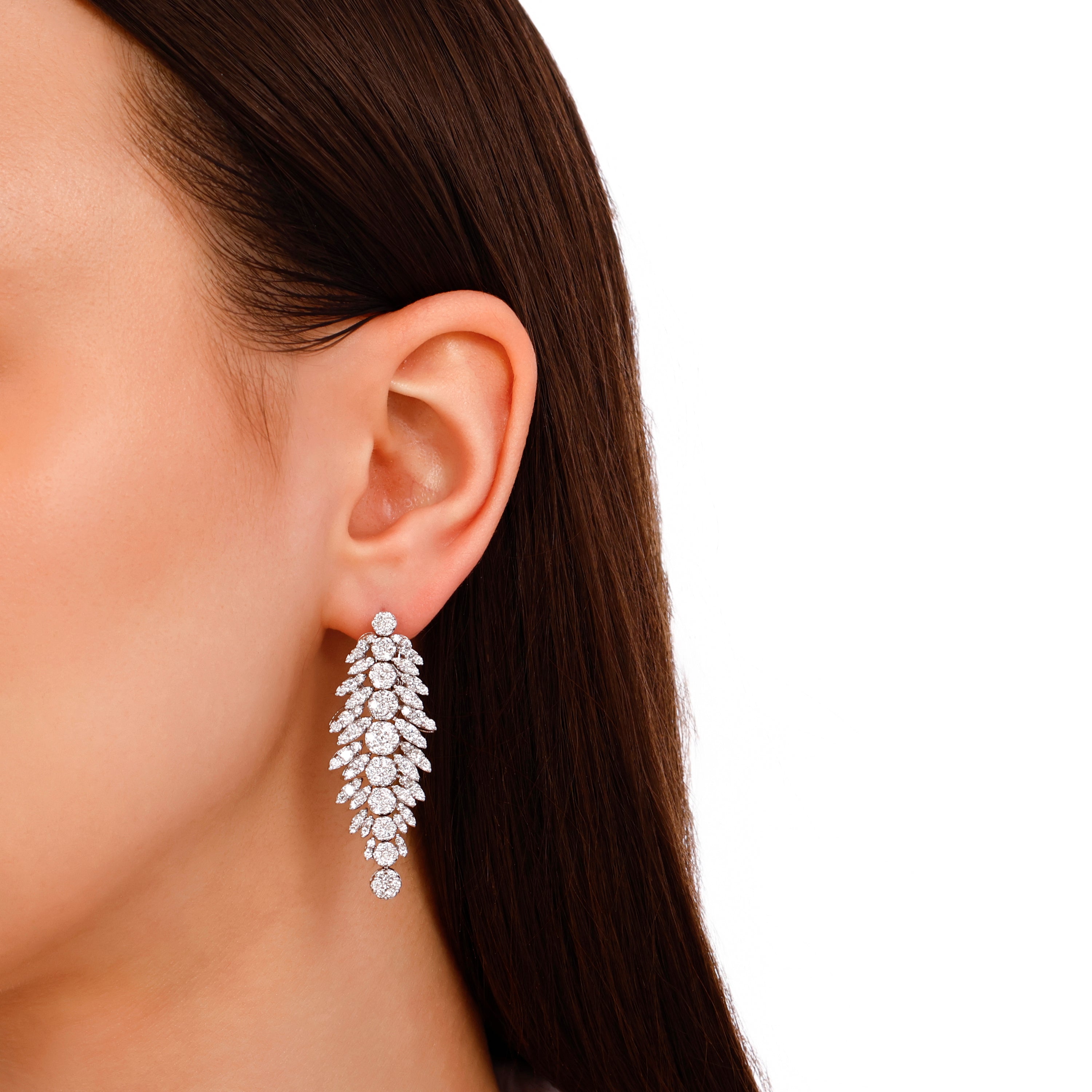 Pırlantalı 5.31 Ct. Carita Fantezi Küpe 18K