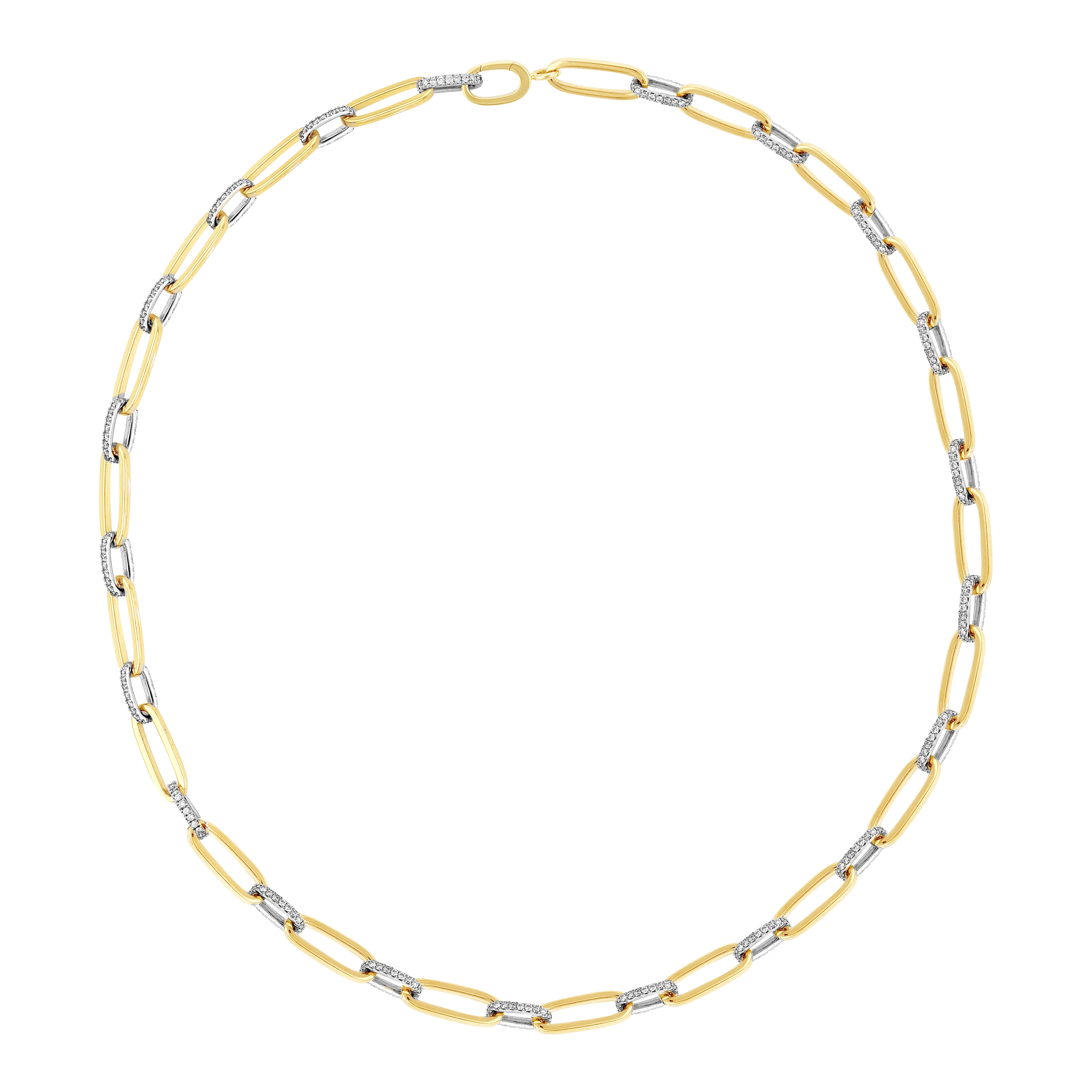 Pırlantalı Altın Zincir Kolye 4.03 Ct. 18K