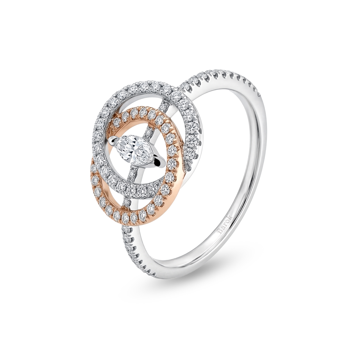 Pırlantalı Markiz 0.30 Ct. Fantezi Yüzük 18K