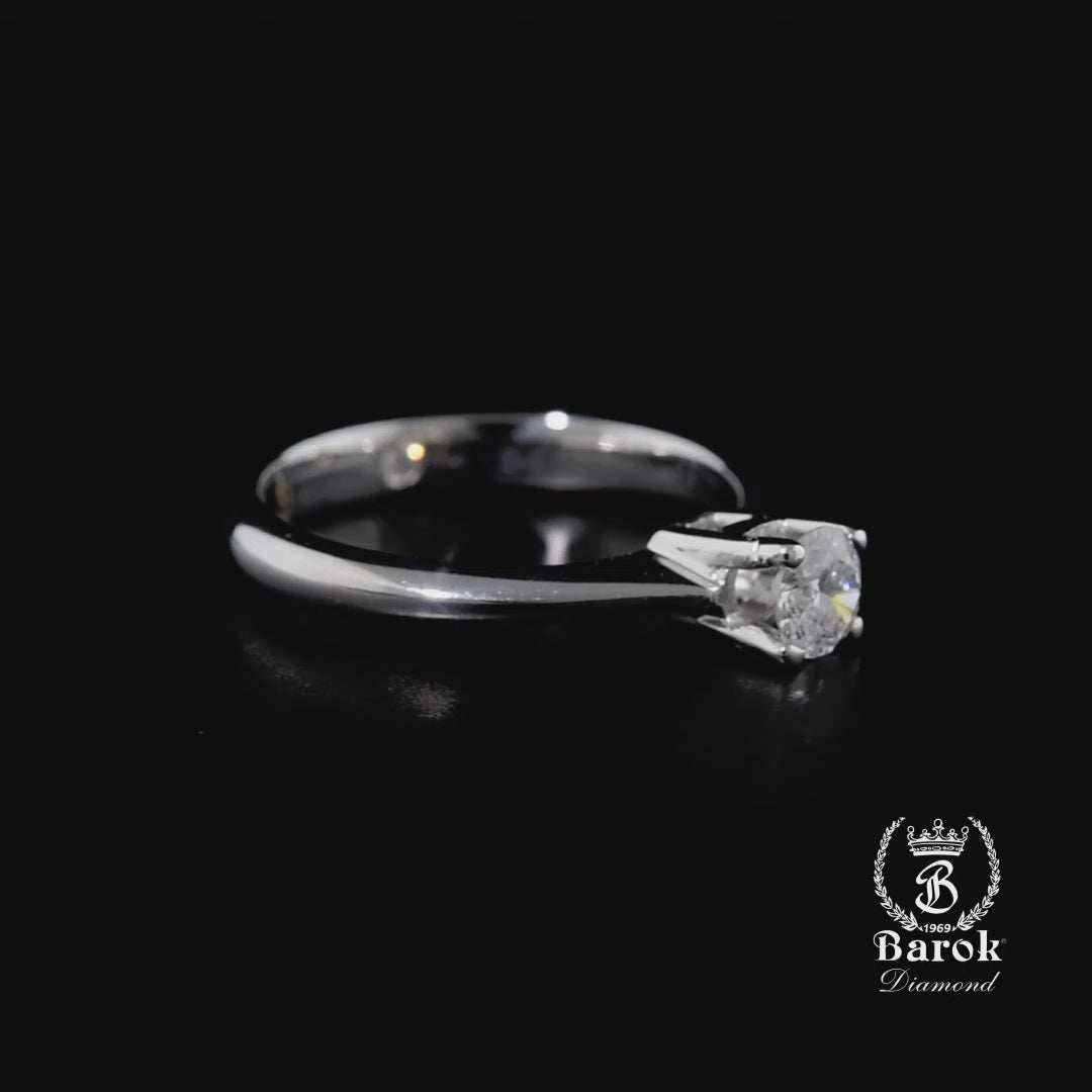 Pırlanta Tektaş Yüzük 0.28 Ct. F VS 18K