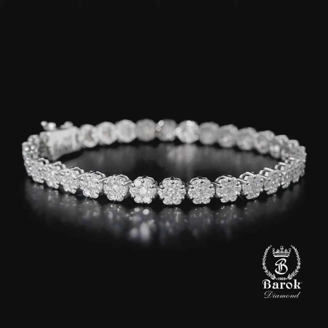 Pırlanta Bileklik 5.84 Ct. F VS 18K
