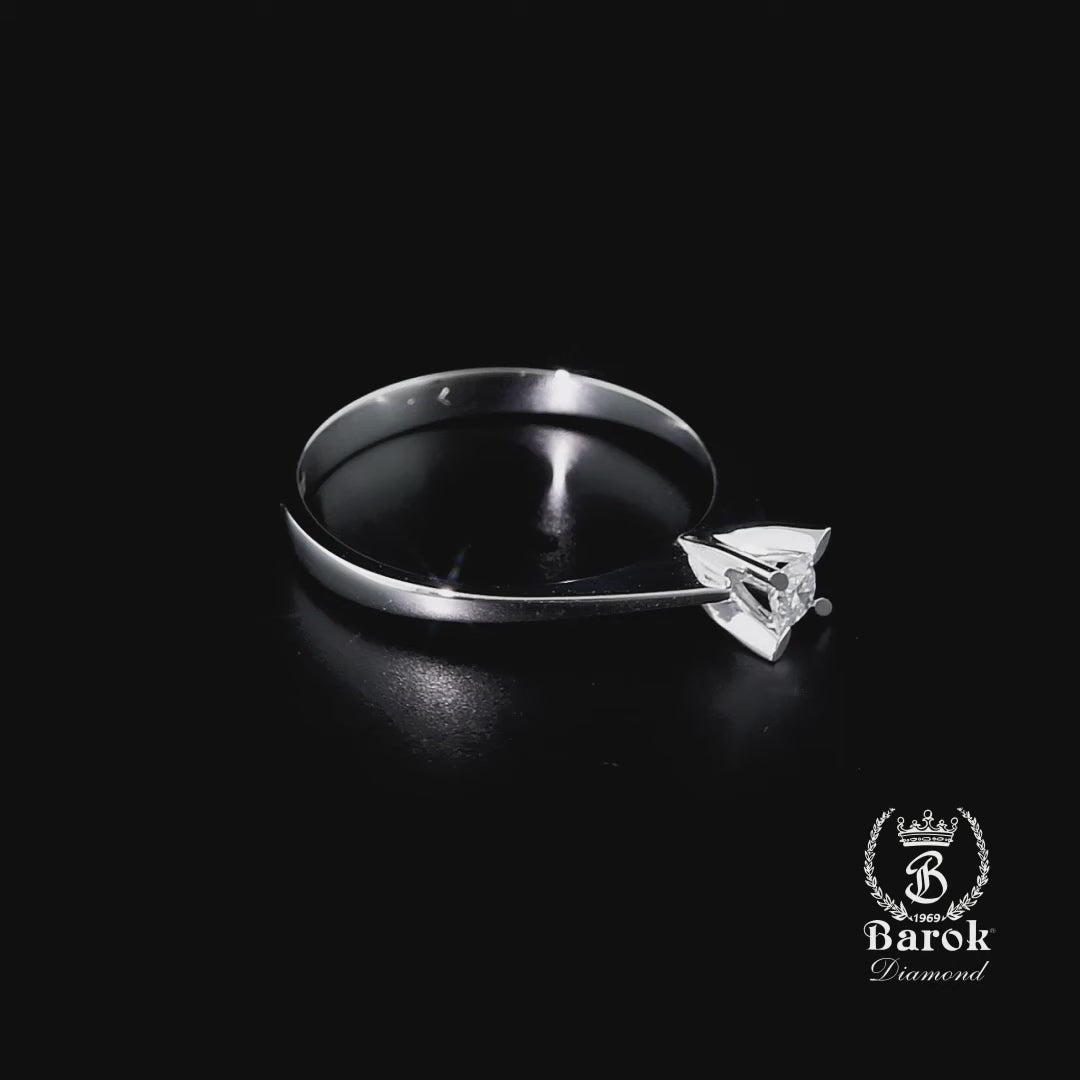 Pırlanta Tektaş Yüzük 0.11 Ct. E SI 14K