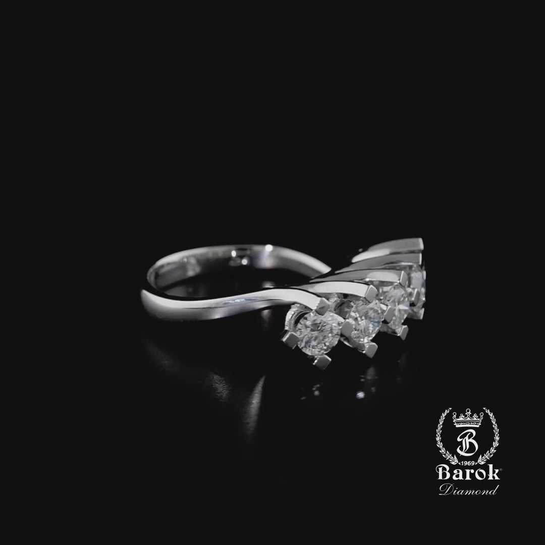 Pırlanta Beştaş Yüzük 1.22 Ct. E VS 14K HRD Sertifikalı