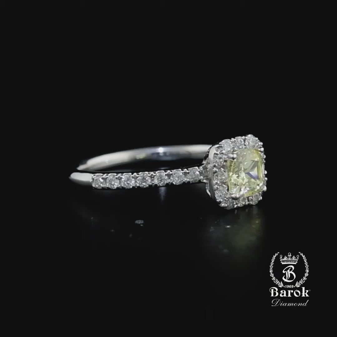 Citrine Taşlı Pırlanta Yüzük 1.48 Ct 18K
