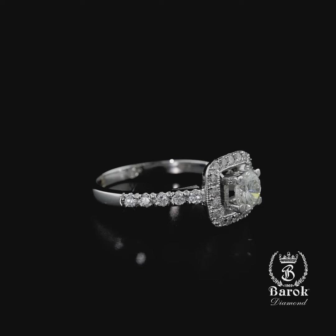 Pırlanta Tektaş Yüzük 0.97 Ct. F VS 18K