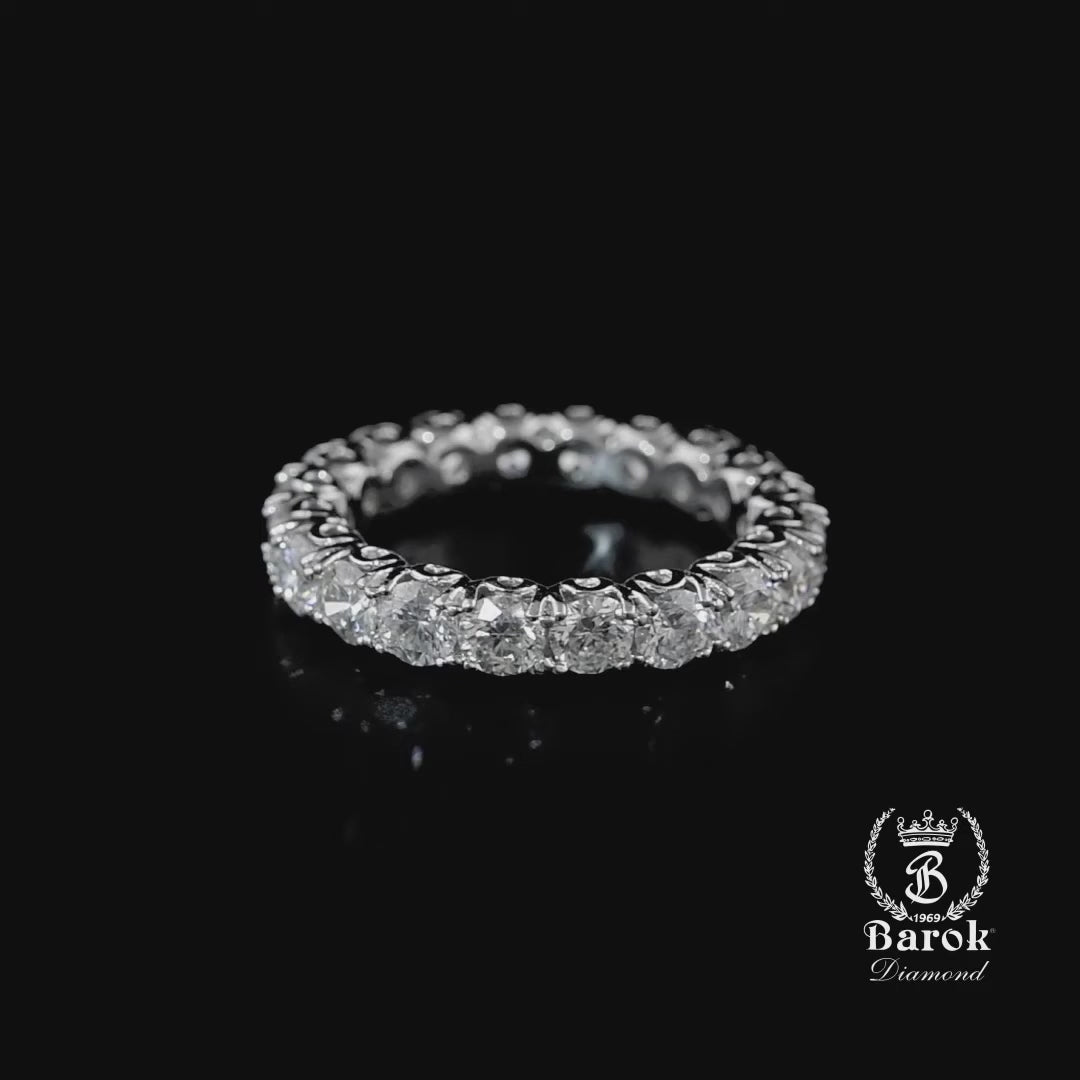 Pırlanta Tamtur Yüzük 3.53 Ct. F SI 18K