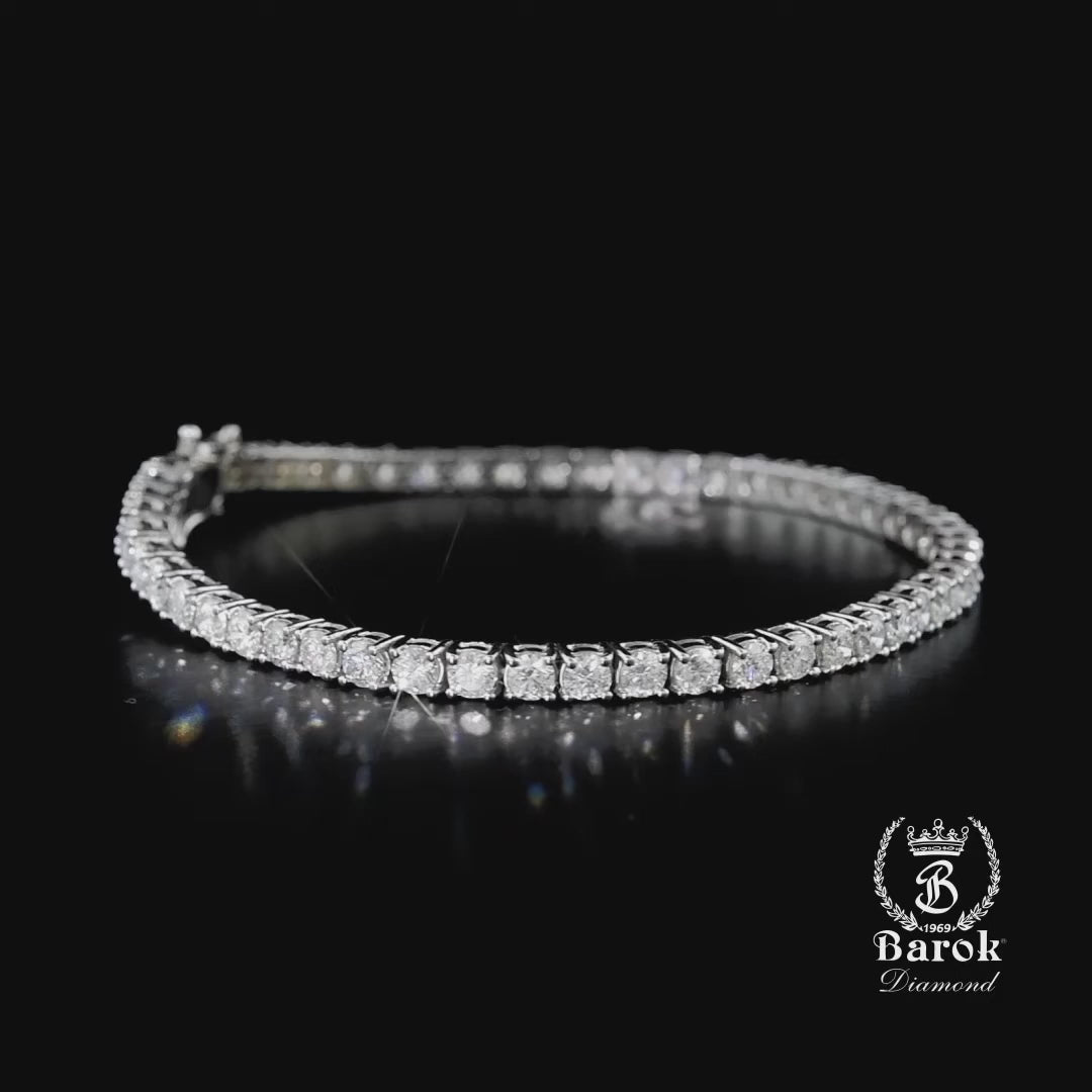 Pırlanta Su Yolu Bileklik 4.65 Ct. G VS 18K