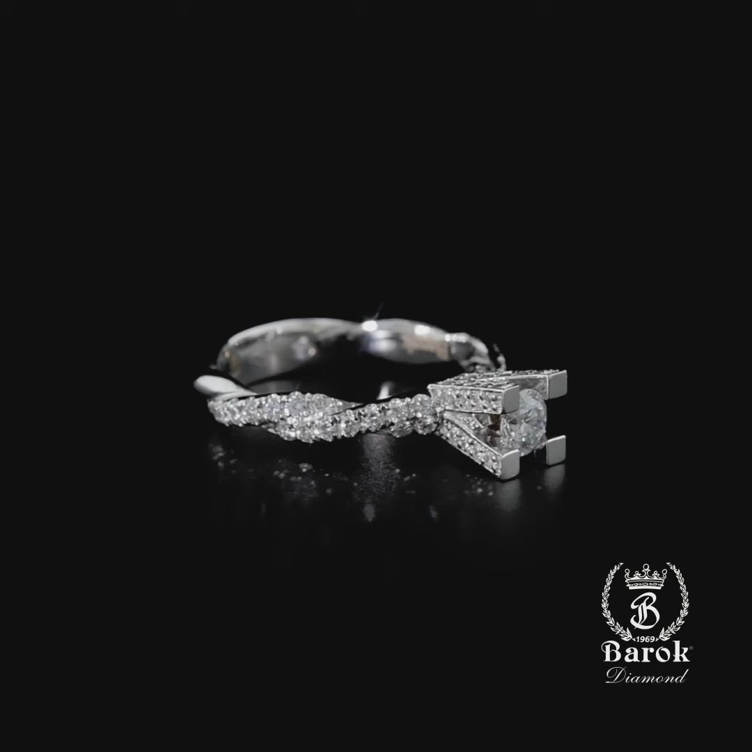 Pırlanta Tektaş Yüzük 0.96 Ct. F VS 18K