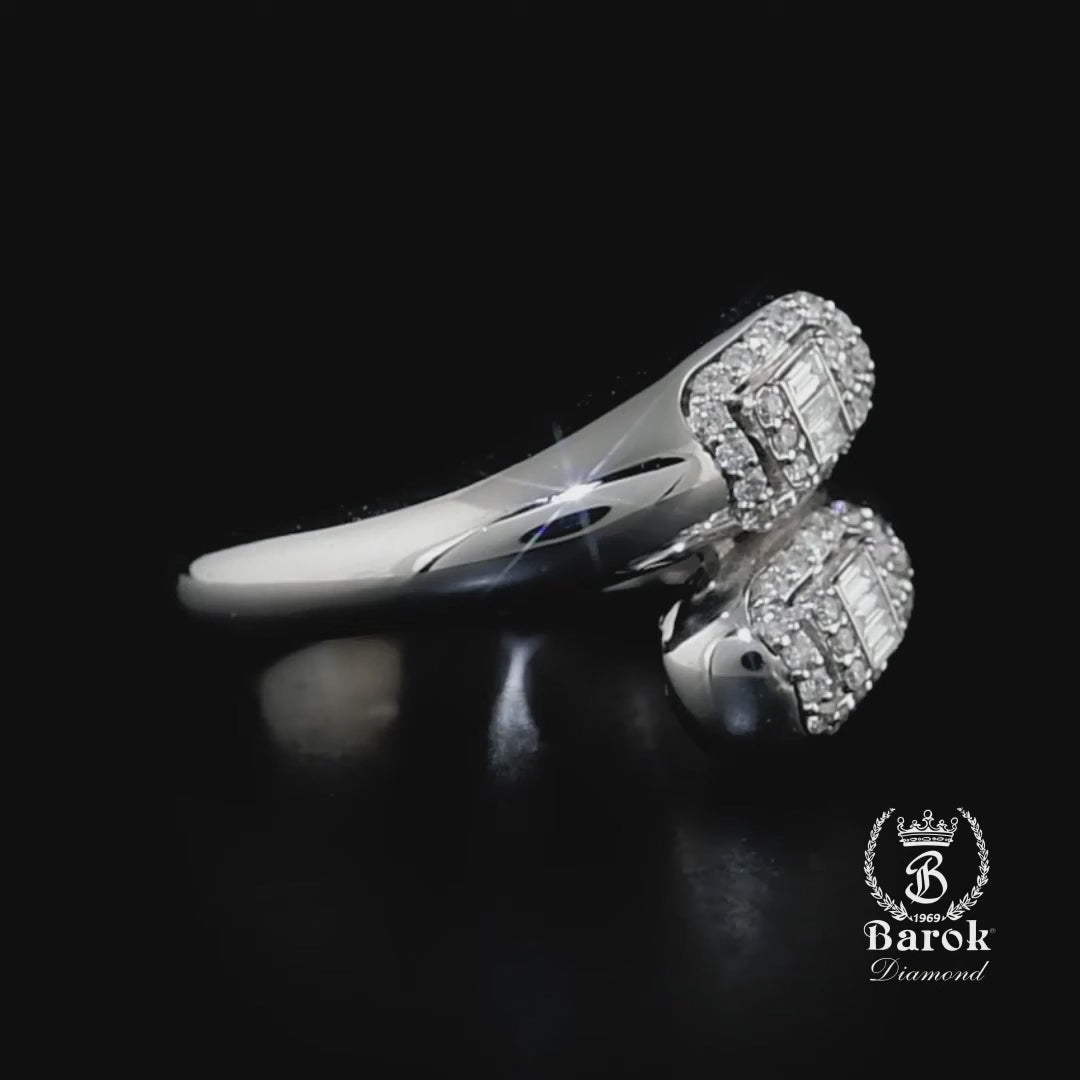 Baget Sarmal Pırlanta Yüzük 0.30 Ct. E VS 18K