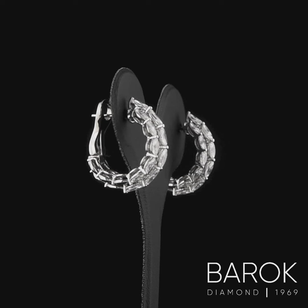Pırlanta Halka Küpe 2.85 Ct. E VS 18K