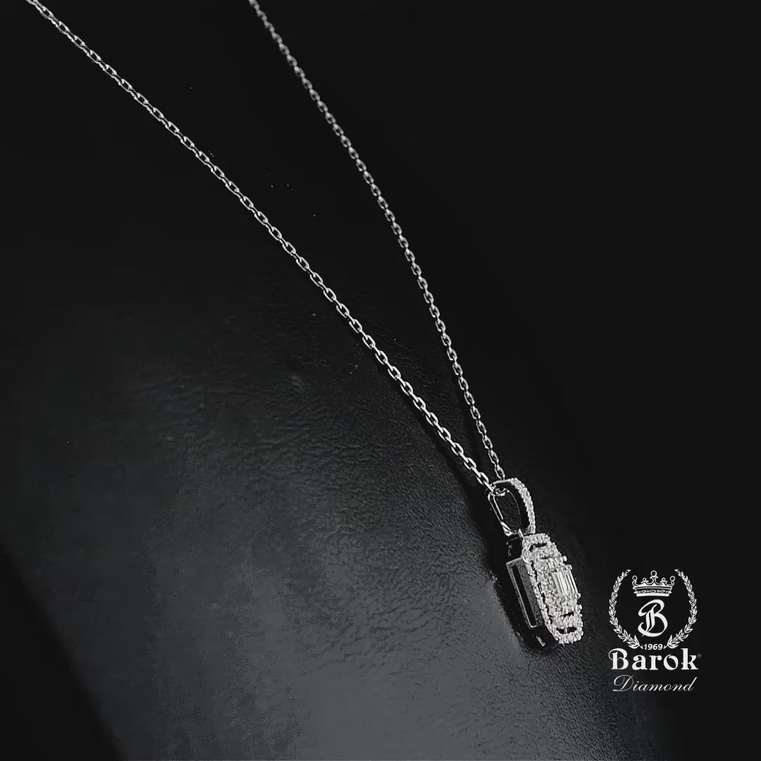 Baget Pırlanta Kolye 0.43 Ct FVS 18K