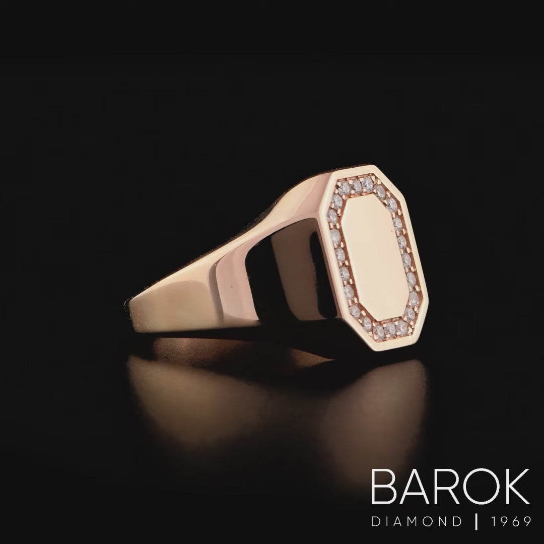 Pırlanta Rose Şovalye Yüzük 0.13 Ct. E VS 14K