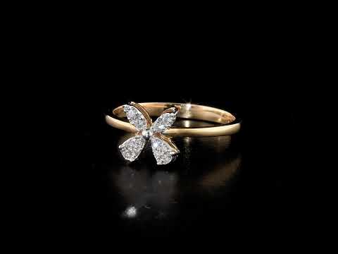 Pırlanta 0.11 Ct. Aeana Rose Fantezi Yüzük 14K