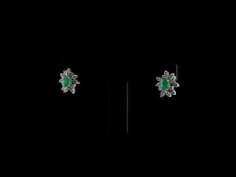 Zümrüt Pırlantalı 0.65 Ct. Videria Küpe 18K