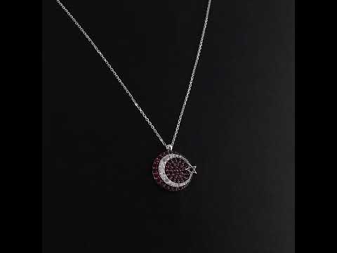 Pırlantalı Yakut 0,21 Ct. Ayyıldız 14K
