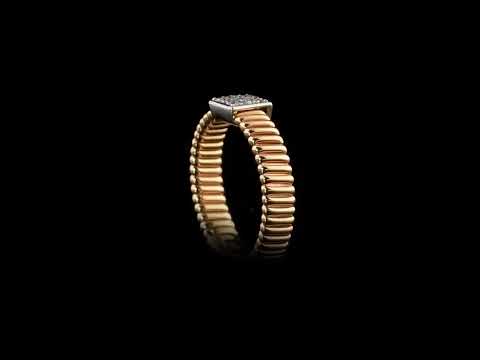 Pırlantalı 0.08 Ct. Cirrosea Rose Fantezi Yüzük 18K