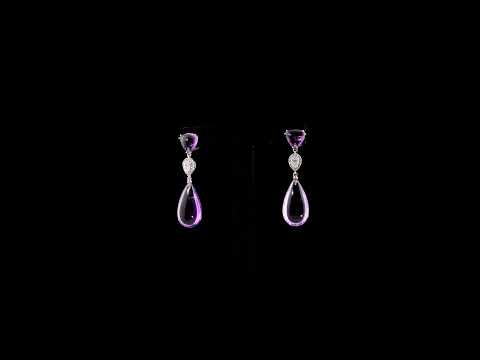 Pırlantalı 0,91 Ct. Renkli Taşlı Küpe 18K