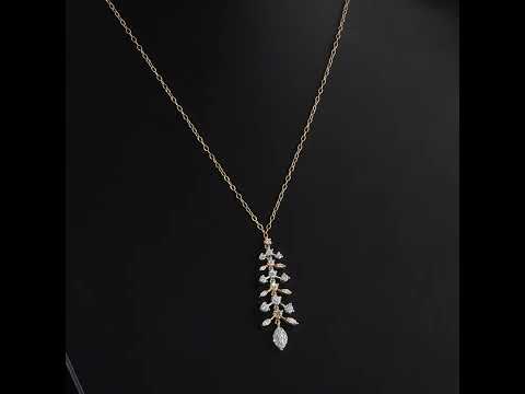 Markiz Pırlantalı 0.89 Ct. Argyria Rose Kolye 18K