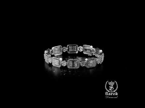 Baget Pırlanta Bileklik 5.69 Ct. E VS 18K