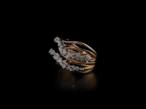 Pırlantalı 0.64 Ct. Albarosa Rose Yüzük 18K