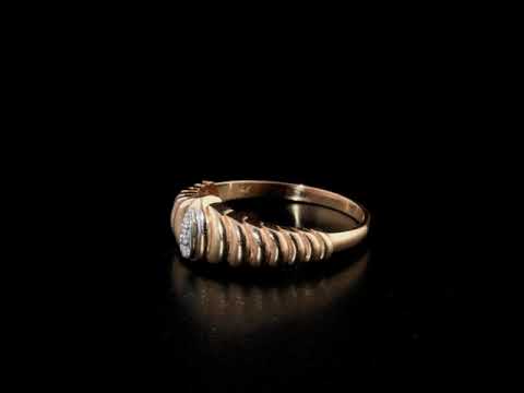 Pırlanta 0.04 Ct. Fantezi Rose Yüzük 14K