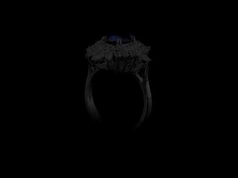 Safir Pırlantalı 1.21 Ct. Stellaterra Fantezi Yüzük 18K
