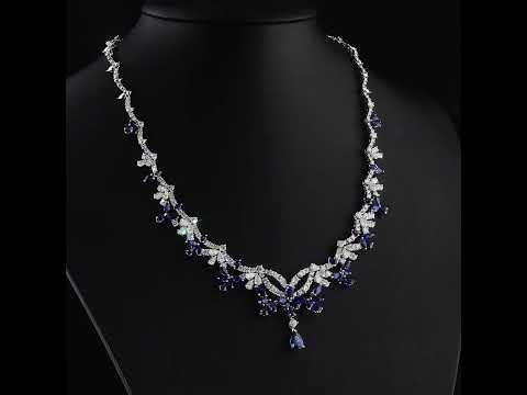 Safir Pırlantalı 9.39 Ct. Stellavia Fantezi Gerdanlık 18K