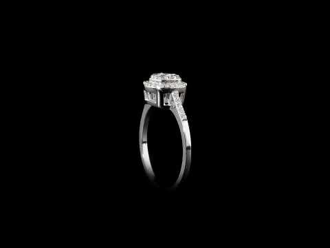 Pırlantalı 0.41 Ct. Indusa Beyaz Yüzük 14K