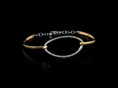 Çift Bant Rose Pırlanta Kelepçe 0.61 Ct. 18K