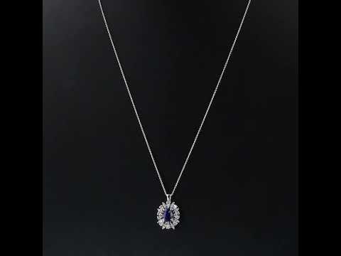 Safir Pırlantalı 0.23 Ct. Sideria Kolye 14K