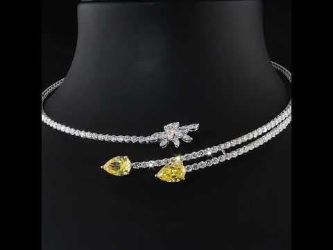 Citrine Pırlantalı Markiz 9.07 Ct. Orabella Fantezi Chocker 18K