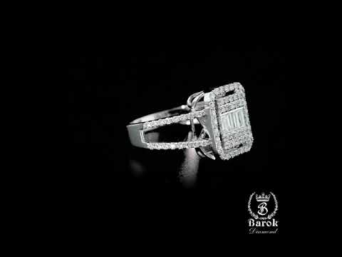 Baget Pırlanta Yüzük 0.67 Ct. E VS 14K