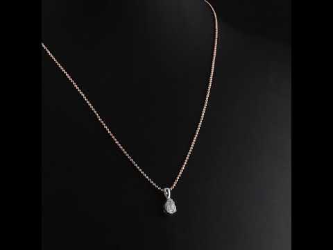 Baget Pırlantalı 0.15 Ct. Lyrana Rose Kolye 14K