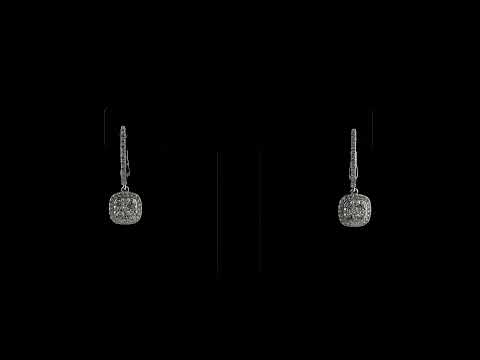 Pırlantalı 0.81 Ct. Indusa Beyaz Küpe 14K
