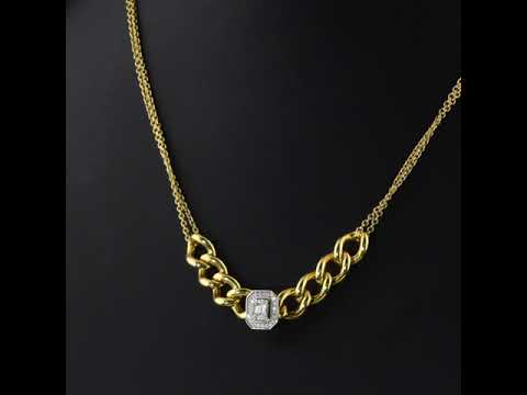 Baget Pırlantalı 0.19 Ct Iridessa Altın Kolye 18K