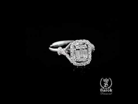 Baget Pırlanta Yüzük 0.41 Ct. E VS 14K